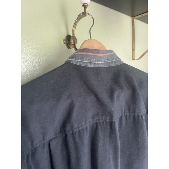 color blocked stripes two tone bugle boy button up size large 90's hipster dad - Picture 9 of 10